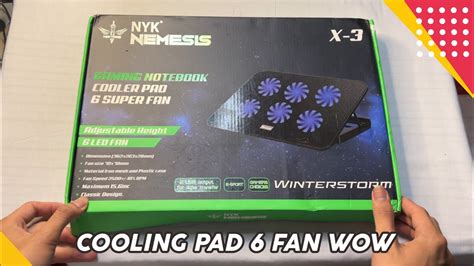 Unboxing Cooling Pad Gaming Nyk Winterstrom X Kipas Pendingin