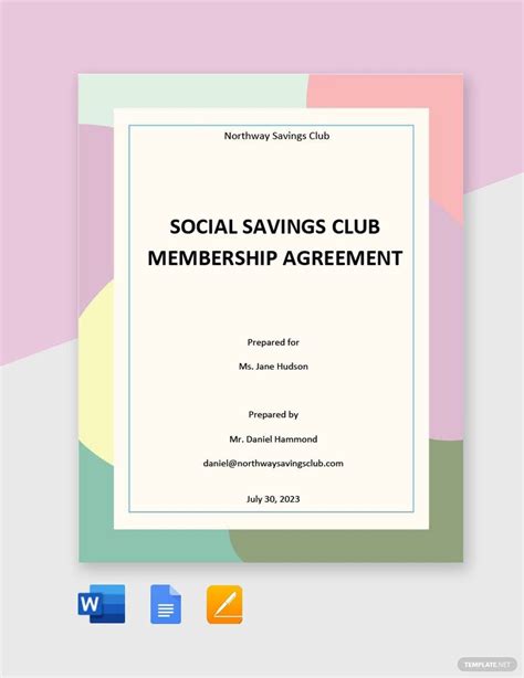 Membership Agreement Templates Membership Agreement Form Pdf Telegraph