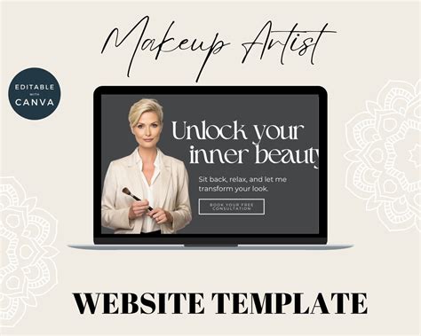 Make Up Designer Canva Template Canva Website Template Canva Makeup