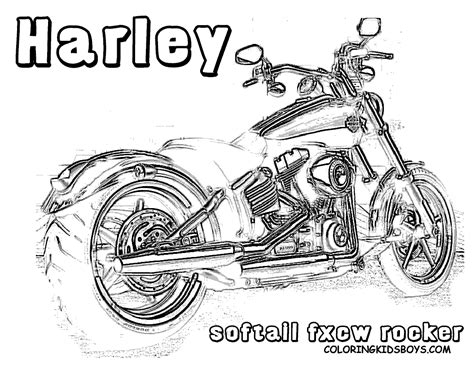 Free Harley Davidson Motocycle Coloring Pages Harley Davidson