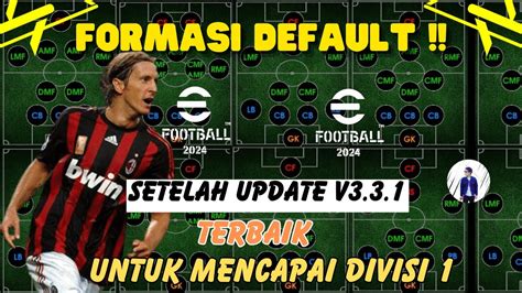 Formasi Default Terbaik Untuk Mencapai Divisi Di Efootball