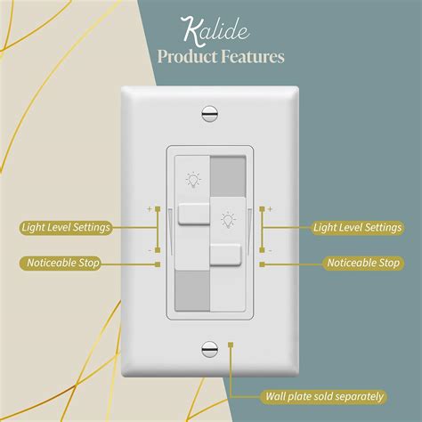 TOPGREENER Kalide Dual Load Dimmer Light Switch Double LED Dimmer