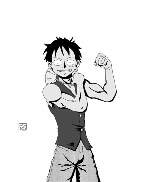 Pre Time Skip Luffy Comic Book Drawing Nukalexi Illustrations Art Street