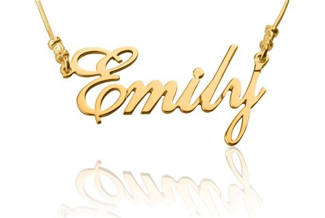 Personalized Name Necklace 24k Gold Plated Script Name Necklace Custom