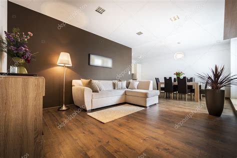 Modern Living Room With Kitchen Stock Photo By Jacek Kadaj