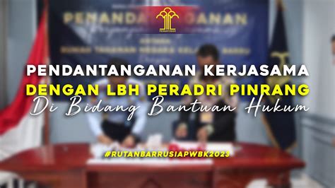 Kerja Sama Bidang Bantuan Hukum Rutan Barru Sepakati Mou Dengan Lbh