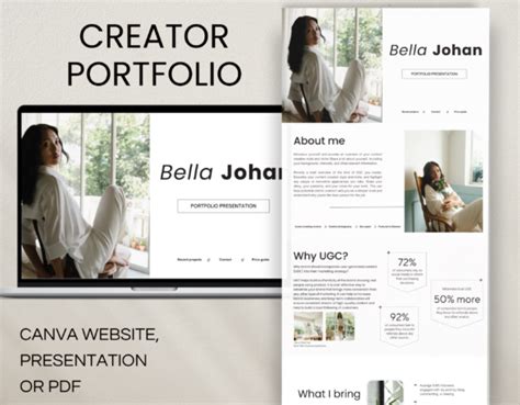 Ugc Creator Portfolio Website Template Media Kit Social Media