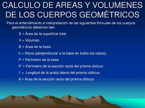 Reas Y Vol Menes De Los Cuerpos Geom Tricos Ppt Descargar