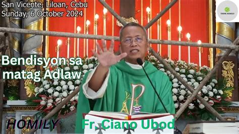 Fr Ciano Ubod Unsay Mahitabo Kung Wala Ang Bendisyon Sa Ginoo Matag