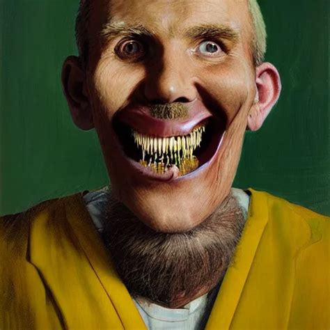 Dentist Portrait Of A Dentist With Large Giant Teeth Stable