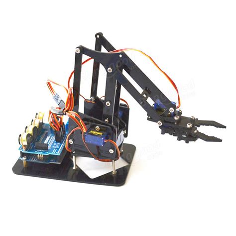 Acrylic Robot Arm Kit Including Arduino Uno Servos