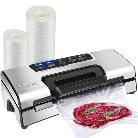 Potane Precision Vacuum Sealer Machine,Pro Food Sealer with Built-in Cutter and Bag Storage(Up