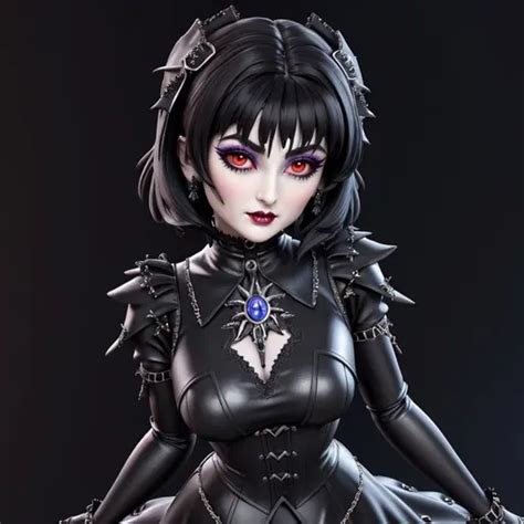 Anime Robot Waifu Black An Purple Color