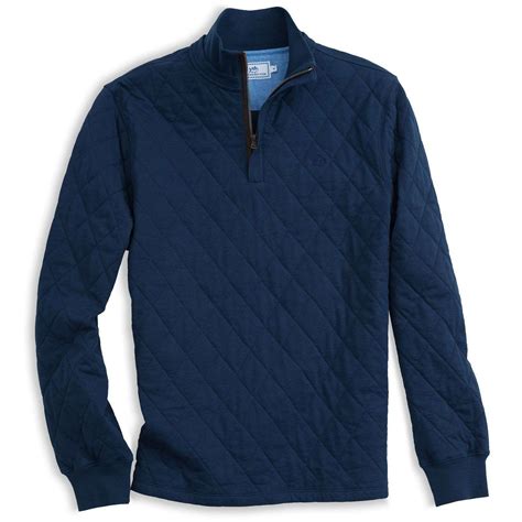 Southern Tide Georgetown Quilted 1 4 Zip Pullover In True Navy