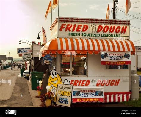 State Fair Midway Fried Dough Stand Stock Photo Alamy