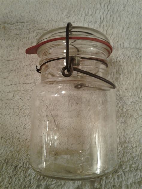 Vintage Ball Ideal Canning Jar Wire Bale Clear Glass Round Etsy