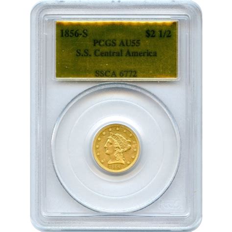 S Liberty Head Quarter Eagle Pcgs Au Ex Ss Central America