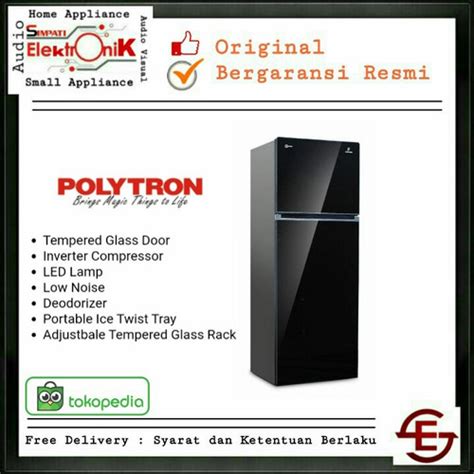 Jual Polytron Prw Vx Kulkas Pintu Inverter Glass Door L Prw