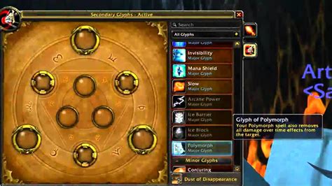 Sethaldors World Of Warcraft Guides Fire Mage Glyph Guide Youtube