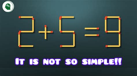 Move Only 1 Stick To Fix The Equation Tricky Matchstick Puzzle That