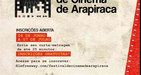 Inscrições Abertas para 2ª Edição do Festival de Cinema de Arapiraca