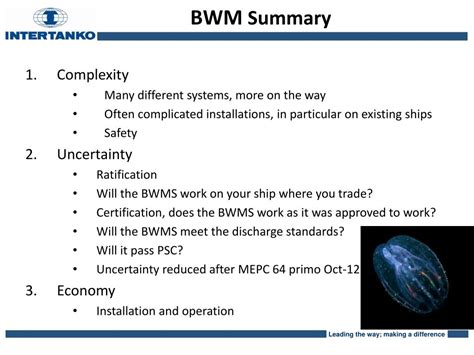 Ppt Ballast Water Management Current Situation And Challenges Oslo