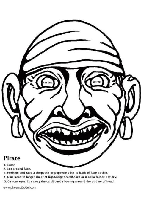 Coloring Page Pirate Mask Free Printables Img 6112