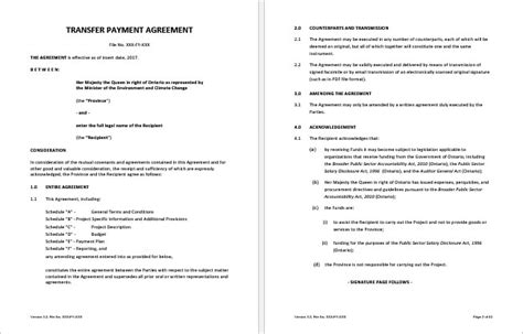 Printable Payment Agreement Contract Template