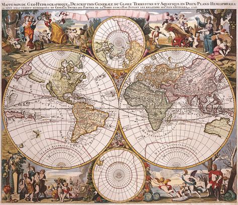 Antique Map Antique Maps Of The World Double Hemisphere Flickr