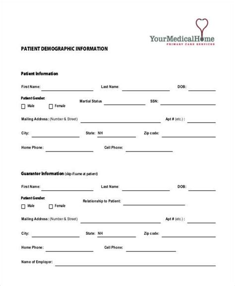 Free Patient Information Form Samples Pdf Ms Word Google Docs