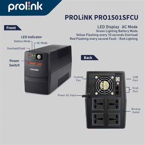 Promo Prolink PRO1501SFCU UPS 1500VA 1500 VA 900w 900 Watt Cicil 0 3x