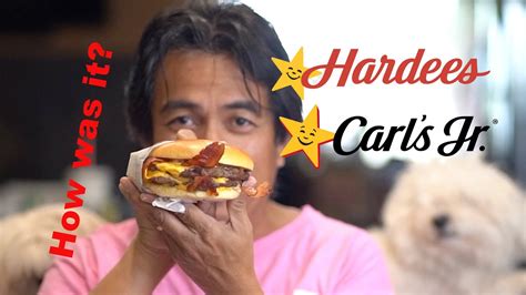 Carls Jr Hardees Monster Angus Thickburger Taste Test And Mukbang Youtube