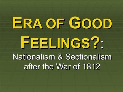 Nationalism Vs Sectionalism Ppt Ppt