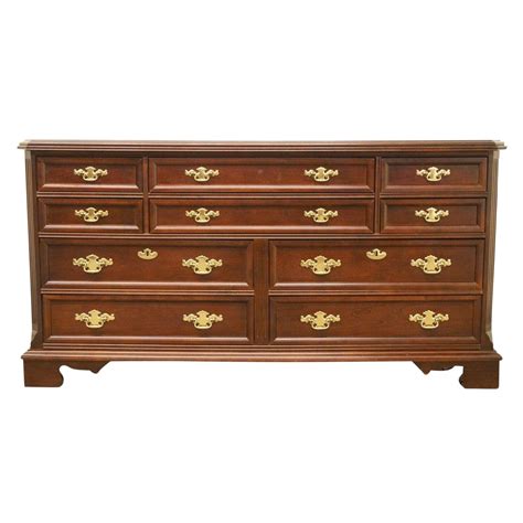 Bassett Furniture Eden House Collection Cherry Double Dresser Chairish