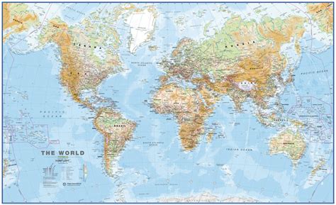 Maps International: maailm, füüsiline - Regio