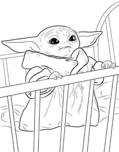 Baby Yoda Coloring Pages Free Printable