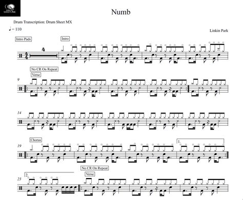 Numb Linkin Park Drum Sheet Music Drum Sheet Mx Drumsetsheetmusic