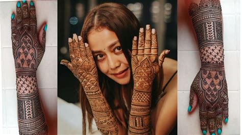 Neha Kakkar Wedding Mehndi Design Recreation Video Neha Kakkar Back