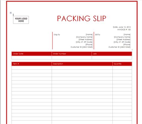 Free 30 Professional Packing Slip Templates Word And Excel