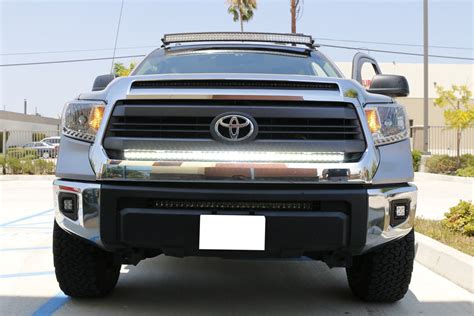 126w 45 Led Light Bar W Behind Grille Mount Bracket For 2014 2021 Toy —