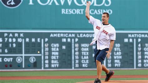 Rob Gronkowski Throws First Pitch To David Ortiz Video Sports