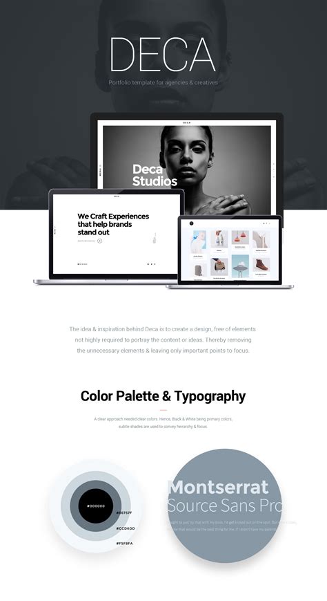 DECA Creative Multi Concept Portfolio Template On Behance