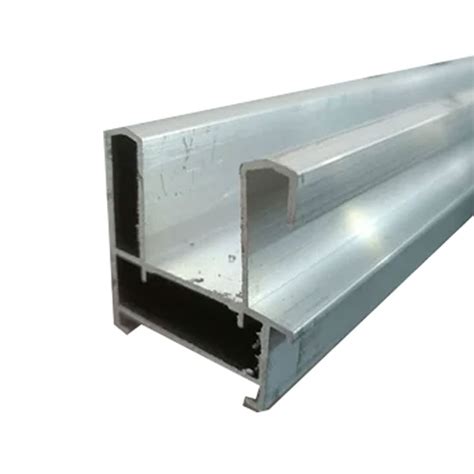 Rectangular 27x65 Domal 2 Track Silver Aluminium Section For