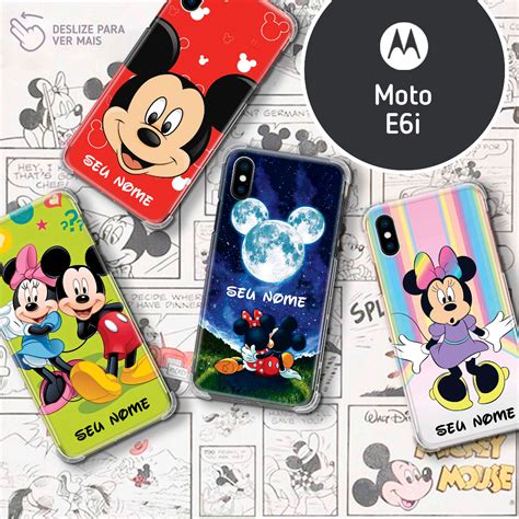 Capa Capinha Moto E I Cole O Mickey E Minnie Personalizada