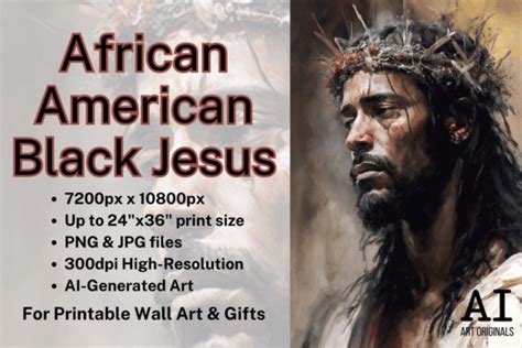 African American Black Jesus Ai Art Graphic By Ai Art Originals