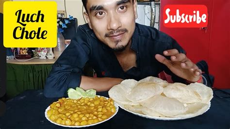 Eating Luchipuri With Chole😋mukbang Bigbitesasmr Eatingshow 🤤♥️