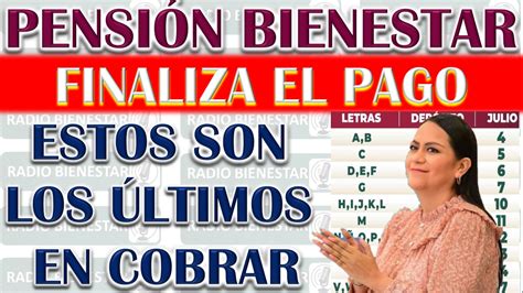 FINALIZA PAGO DE PENSIÓN BIENESTAR ESTOS SON LOS ÚLTIMOS EN COBRAR