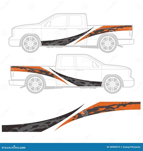 Truck And Vehicle Decal Graphic Design Stock Illustration - Image: 58989074