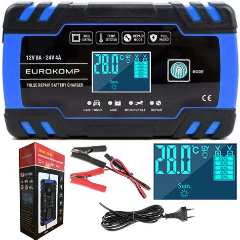 PROSTOWNIK ŁADOWARKA DO AKUMULATORA LCD 12V 24V 8A E6148 za 118 zł z