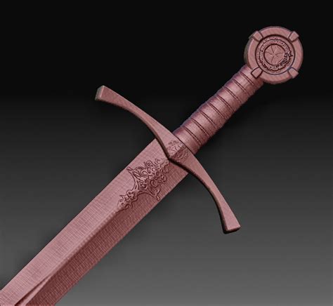 Free Stl File Knight Sword 🗡️ Obj・3d Printing Template To Download・cults